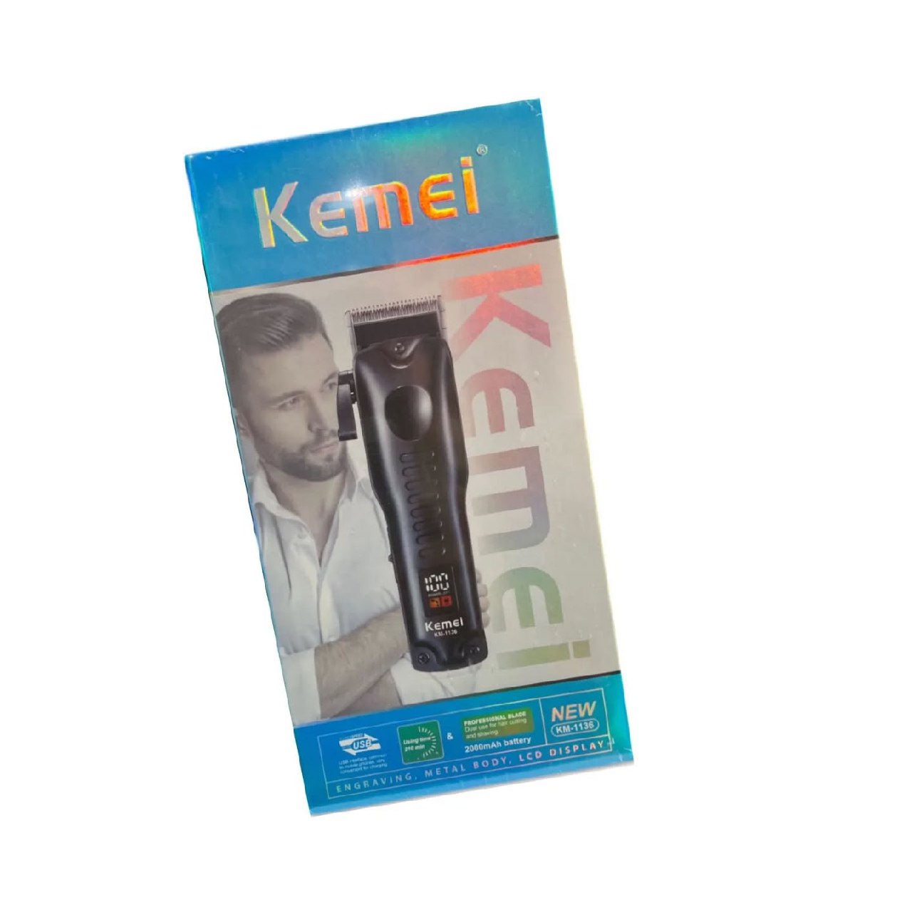 ماشین اصلاح مو سرصورت کیمی مدل km-1136 گارانتی ۱ ساله