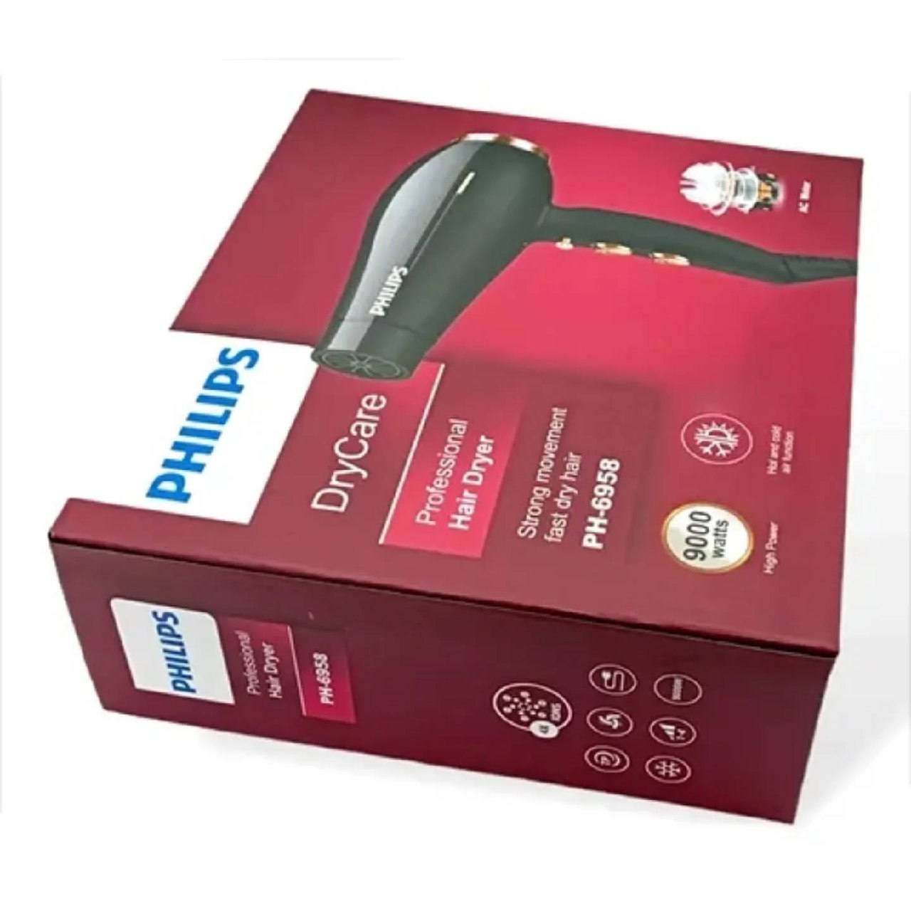 سشوار فیلیپس مدل PH-6958 با باد سرد و موتور سنگین