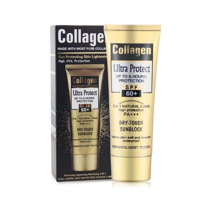 کرم ضد آفتاب کلاژن spf 60 حجم۱۰۰ میل بیرنگ